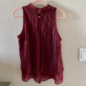 White House Black Market Lace Sleeveless Top